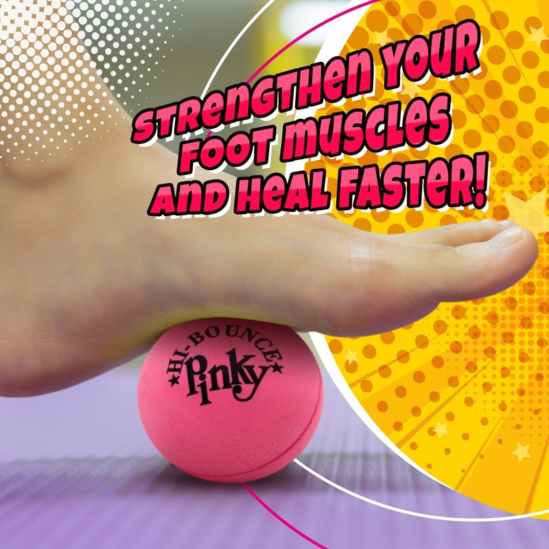 JA-RU Hi-Bounce Pinky Ball (2 Pack). Rubber Bouncy Balls for