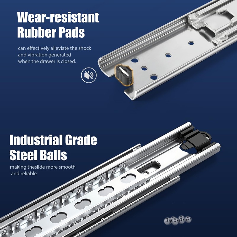 VITERLYNX 200Lbs Heavy Duty Drawer Slides 1 Pair 10 14