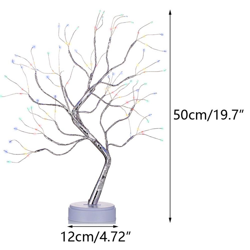 Decorative LED Shimmer Tree, 49 cm Mini Christmas Tree, Illuminated