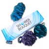 Shower Bouquet Loofah-charcoal Back-scrubber Bath-sponge-color-set By-showe