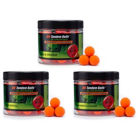 Tandem Baits Carp Food Fishing Food Pop Ups Boilies Zig Rig Chod Rig SuperFeed Fluo Pop-Up Set of 3 16 mm 70 g Flavour Mix Fish