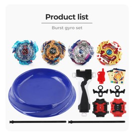 Bey Battling Top Burst | Burst Evolution Combination Series 4D | Set of 4 Fighter Gyroscope 4D Fusion Model | 2 Launcher and 1 beystadium