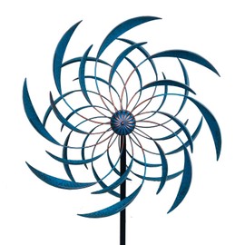 Stargarden Wind Spinners Outdoor -Metal Large Kinetic Wind Spinners with Stable Metal Stake, Wind Sculptures & Spinners for Yard Lawn Garden (23 x 80 inches)