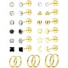 Jstyle 8 Pairs Surgical Steel Earrings for Sensitive Ears Hypoallergenic