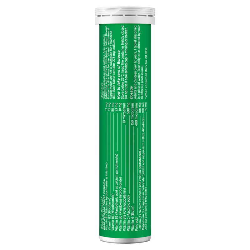 Berocca Energy Multivitamin with B Vitamins: B3, B6, B12, Vitamin
