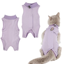 Cat Recovery Suit,Post Surgery Cat Onesie for Cats Kittens,Breathable Soft Anti Licking Cats Bodysuit,Spay Surgical Recovery Clothes for Abdominal Wounds Skin Diseases,Elizabethan Collar Alternative