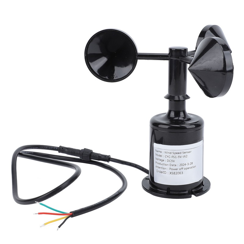 Wind Speed Monitoring Sensor with 0.8m Cable 3 Blade High