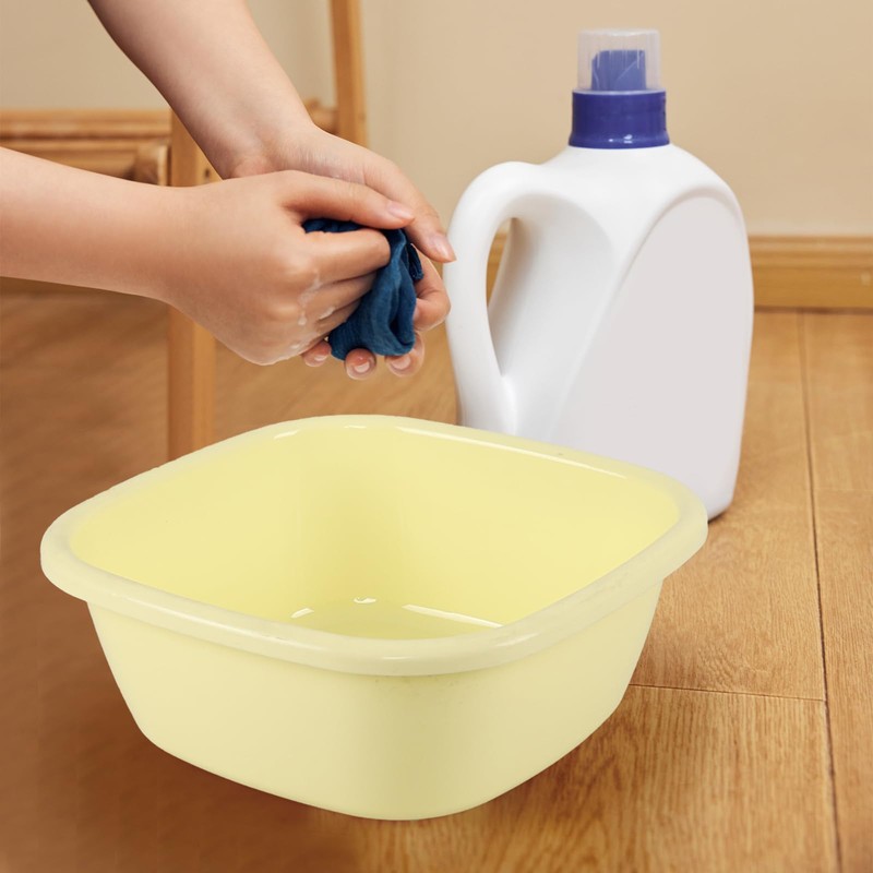 Ponpong 30.5cm Square Plastic Washing Up Bowls, Coloured Small Square