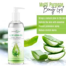 DERMAXGEN Aloe Vera Gel with Witch Hazel, Vitamin C, and Vitamin E - Skin Soothes, Moisture, and Repair Formula for Face and Body - Nutrient-Rich, Organic 100% Pure Aloe Vera - 12 FL OZ