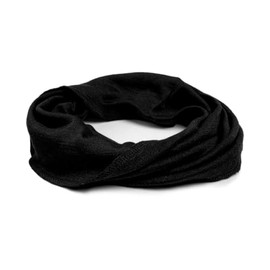 Engel Natural Tube Scarf 70% Wool 30% Silk for Men and Women, black