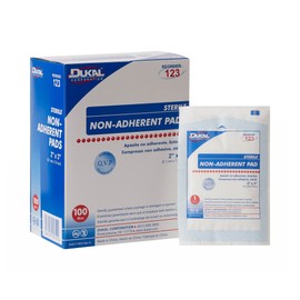 Dukal Sterile Non-Adherent Dressing Rectangle 2 x 3 123 100 per Box