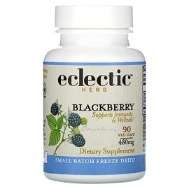 Eclectic Institute Raw Fresh Freeze-Dried Non-GMO BlackBerry Fruit | 50 CT (480 mg)