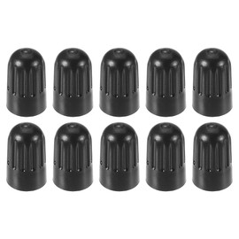 Motoforti 10pcs 17mm Plastic Black Universal Tire Valve Caps for Car SUV Motorcycle Motorcycle