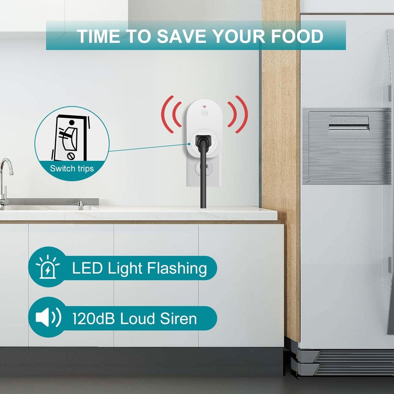 Briidea Power Failure Alarm with LED Indicator & 80dB Siren,