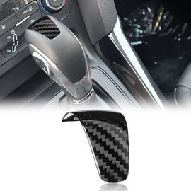 nuoozy Carbon Fiber Gear Shift Knob Head Cover Compatible with Ford Focus Fiesta Fusion Escape C-Max Transit Car Shift Lever Modification Decoration (Black)