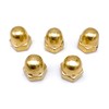 Pack of 5 Hexagonal Cap Nuts Brass M8 DIN 1587