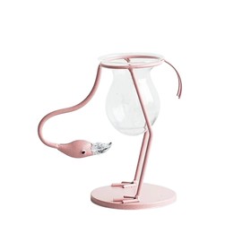 Flamingo Hydroponic Vase Glass Flower Arrangement Container Home Desktop Decoration