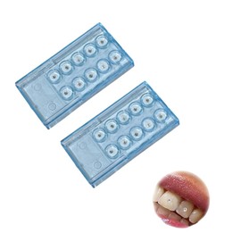 Angelkiss Tooth Gemstone 10 Pieces 2 mm Tooth Crystal Ornaments Teeth Jewellery Decoration Nail Jewellery White (2 Boxes)