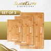 SliceElite 3pc Bamboo Cutting Board Set: Eco-friendly, durable chopping boards