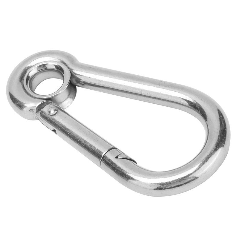 10Pcs Snap Hook Stainless Steel Safety Rope Spring Carabiner Hanging