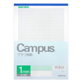 Kokuyo B5 Campus Graph Paper, Fine Paper, 0.04 inch (1 mm), Thin 30 Sheets Ho-6