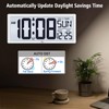 WallarGe Backlight Digital Wall Clock Battery Operated - with Temperature