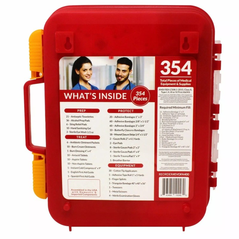 Ever Ready 351 piece Emergency First Aid Kit Home Workplace