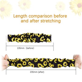 Compatible for 3Plus Callie Band, Blueshaw Fabric Elastic Scrunchie Elastic Watch Band Women Cute Replacement Straps for 3Plus Callie Hybrid SmartWatch (Sunflower Yellow)