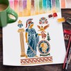 FINGERINSPIRE 9PCS Ancient Greek Culture Stencils for Painting with Brush