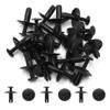 uxcell 20Pcs Black Plastic Rivets Push Pin Fastener Retainer Clips