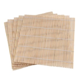 RDEXP 24cm/9.45in Sushi Natural Bamboo Rolling Mat Rice Spreader Paddle Packaging Set of 5