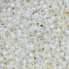 Toho Seed Beads, Round 11/0#2100 'Silver Lined Milky White', 8 Grams