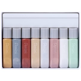 Pentel FFPC1 Fabric Fun Paint Colours, Sparkling Colours, Pack of 8