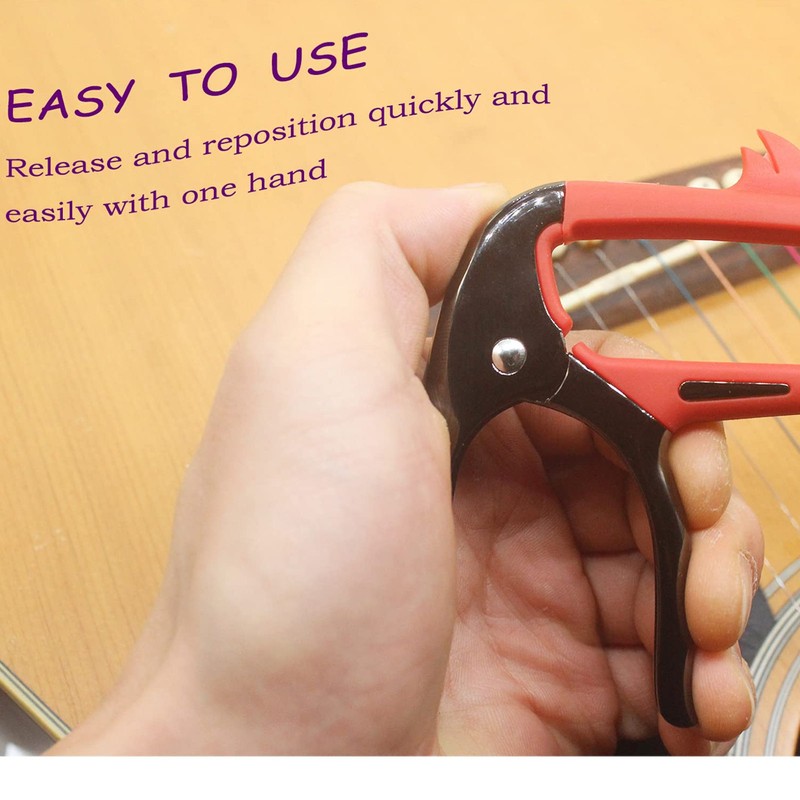 Guitar Capo with Pick Holder Zinc Alloy Acoustic Guitar Tone