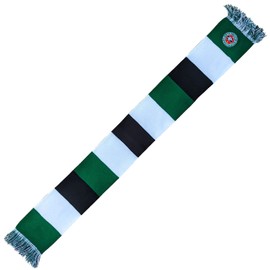 Generisch Hannover football scarf, block scarf, embroidered (knitted scarf), logo northern curve, Black, White, Green, Red