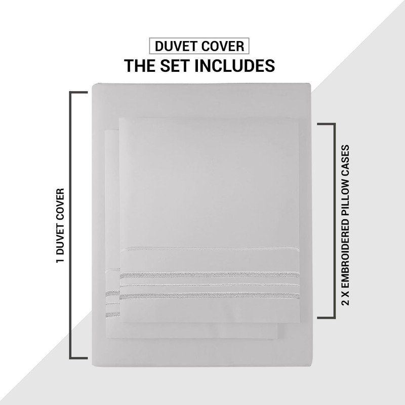 Grace Single Duvet Cover Set Premium Brushed Microfiber Duvet Cover