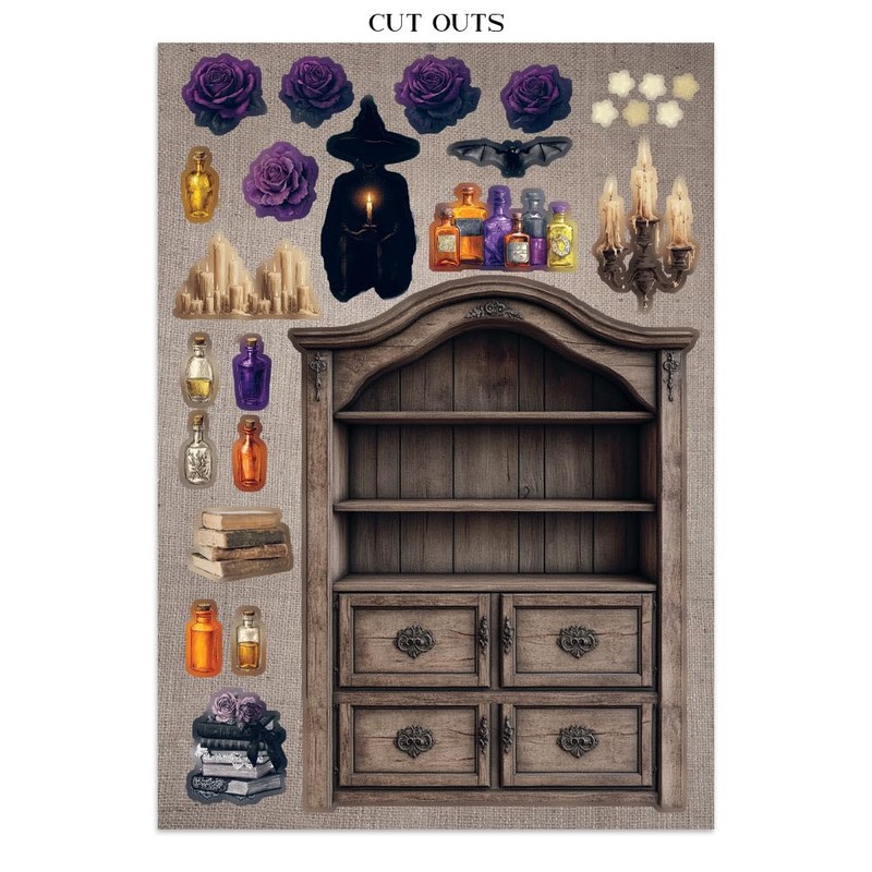 Stamperia - Junk Journal Stickers, Cut-Outs, and Backgrounds for Scrapbooks,