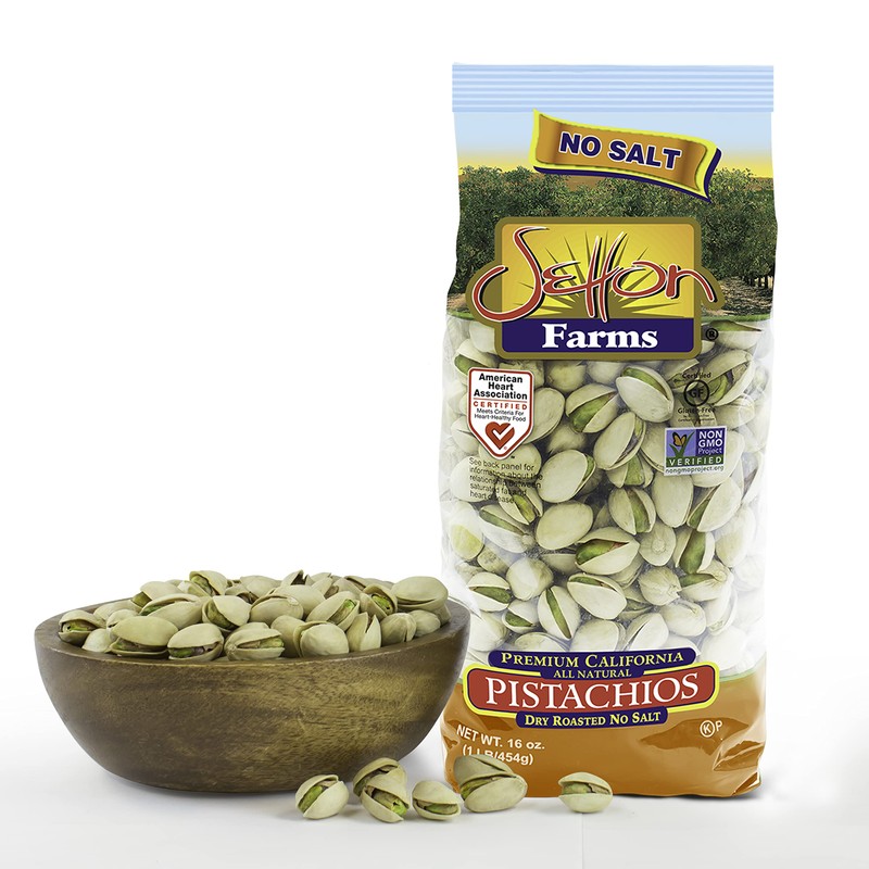 Setton Farms Dry Roasted and Unsalted Pistachios, Premium California In