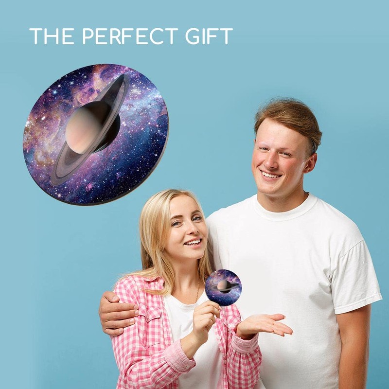 1 x Round Coaster - Saturn Planet Rings Space NASA