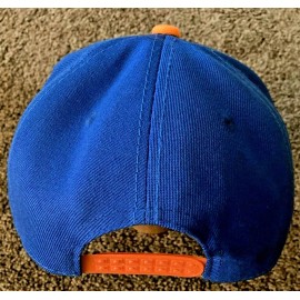 Unbranded New York Mets Blue Adjustable Snap Back Hat with Orange Flat Bill - NEW & UNUSED