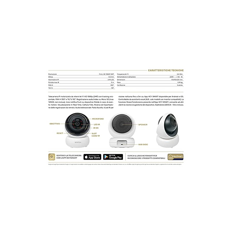 ISNATCH - HeyCam WiFi HD 1080p Motorised IP Camera -