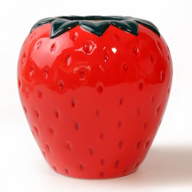 Ligtmor Strawberry Vase Decorative Dopamine Living Room Modern Vases Red Strawberry Decor Strawberry Vase Beautiful Flower Vase Aesthetic Blossom Red Berry Tulip Vase Raspberry for Pampas Grass