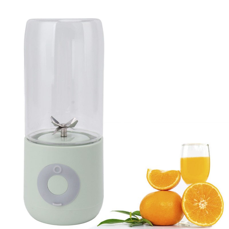 Electric USB Juicer Blender Green 6 Leaf Blades 1300mAh 500ml