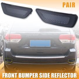 X AUTOHAUX Pair Front Bumper Reflector Side Marker 57010720A 57010721AC for Jeep Grand Cherokee 2011-2020 Compass 2011-2016 for Dodge Journey 2011-2017 Black