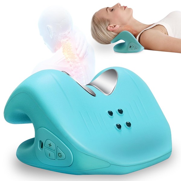 EMS Neck Massager Electric with Heat, Wireless Neck Massager, Relaxation