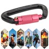 7075 Aviation Aluminum Master Lock Carabiner D Ring Safety Buckle