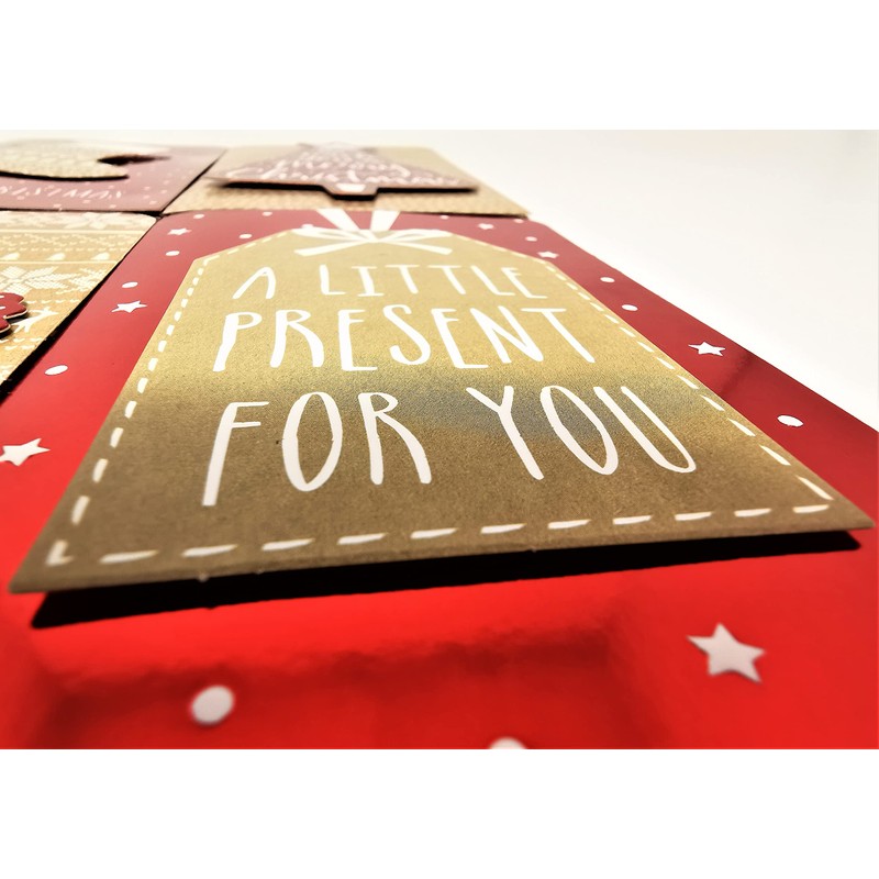 4 3D Luxury Christmas Money Wallets & Envelopes - Red