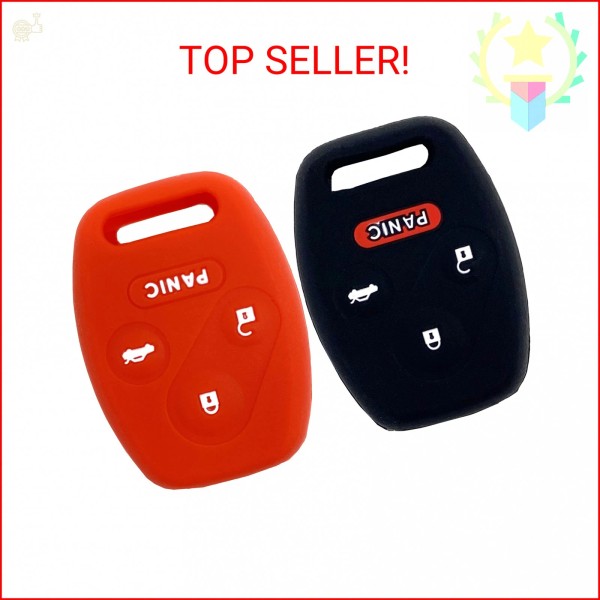 Ezzy Auto Black and Red Silicone Rubber Keyless Entry Remote