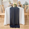 DecorMommt Table Runner Navy Blue Wedding Table Runner Chiffon Decorative