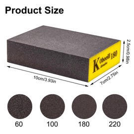 8 Piece Sanding Sponge Set, Sanding Sponges, Sanding Pads 60/100/180/220 Grit Wet Dry Sanding Pads, Sanding Blocks, Hand Sander, Sanding Blocks, Sandpaper for Polishing Wood, Metal, Wall